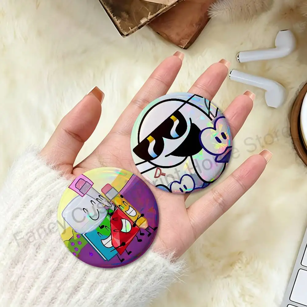 B-Battle for Dream Island BFDI 32mm 58mm 75mm 44mm 25mm Anime Badges Brooches DIY Pins Decorations Birthday Gifts
