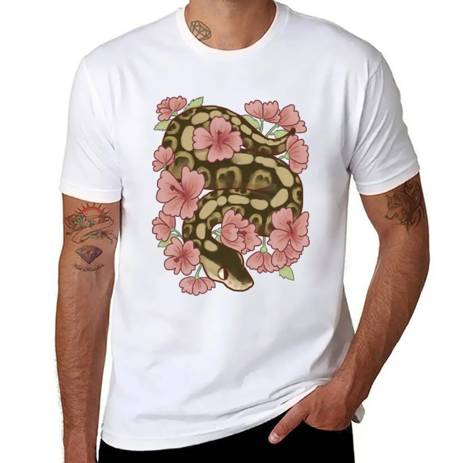 

Flower Ball Python! T-Shirt man t shirt cotton t shirts for man cotton soft T-Shirt