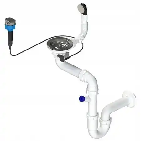 3,5" sifon met Spillway en kurk voor ruimtebesparende spoelbak met 1 kamers