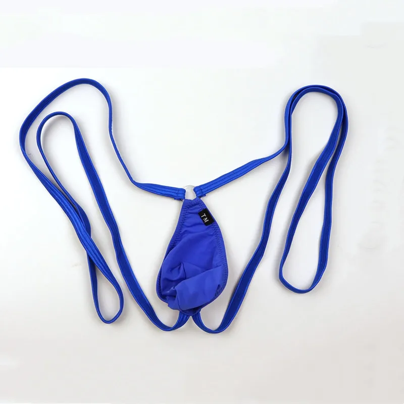 Men Harness Strap Thong Underwear, Solid Color Back T-Back Panties, Elastic Adjustable Shoulder Straps Low Rise Male Underwear