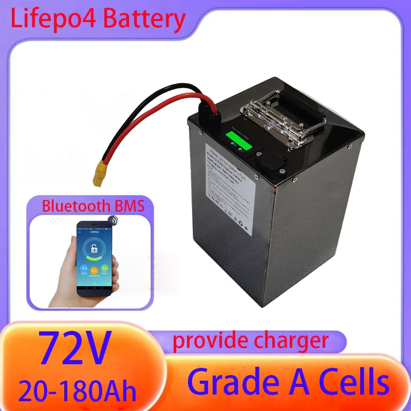 

72V 20ah 40ah 60ah 80ah 100ah 120ah 150ah 180ah lifepo4 литиевая батарея BMS для скутера Инвертор EV велосипед Трехколесный велосипед караван EV