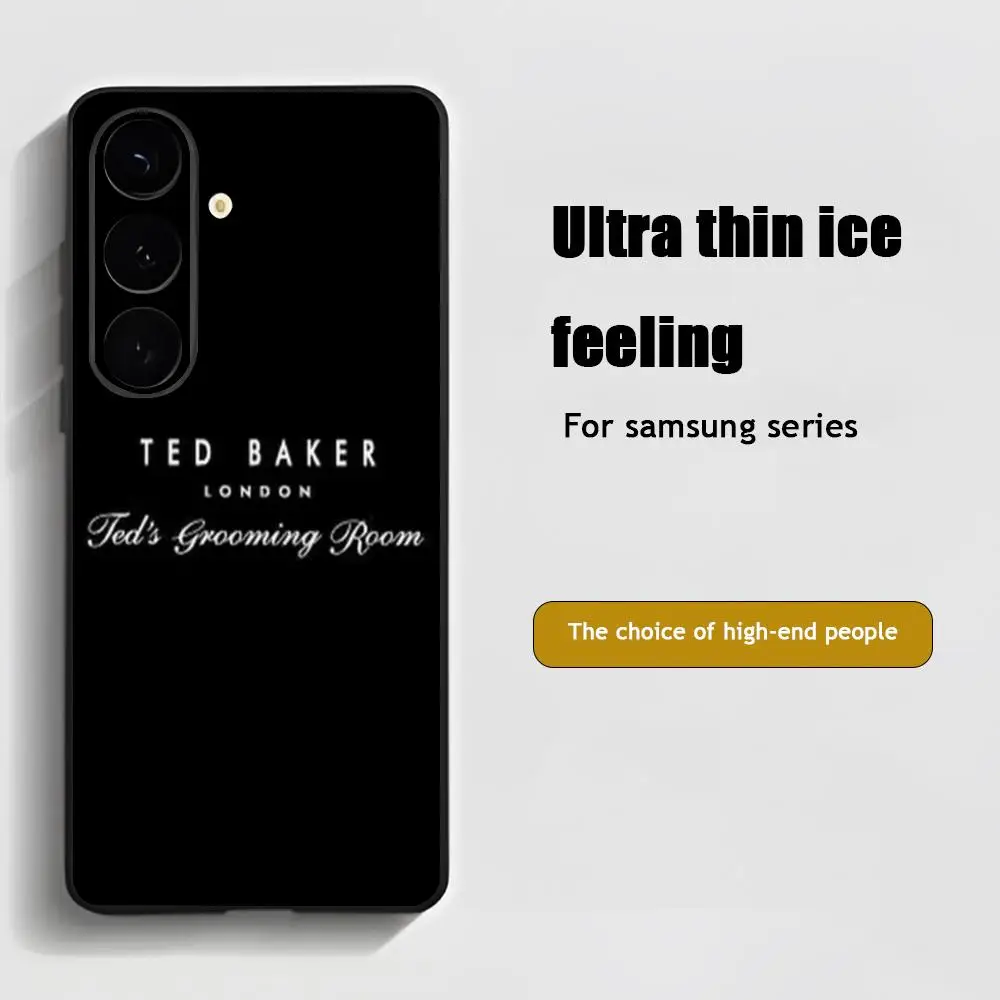 High-end Brand Ted-LOOG-BakER Phone Case For Samsung Galaxy S25 S24 S23 S22 S21 S20 Plus Ultra Note20 Soft Black