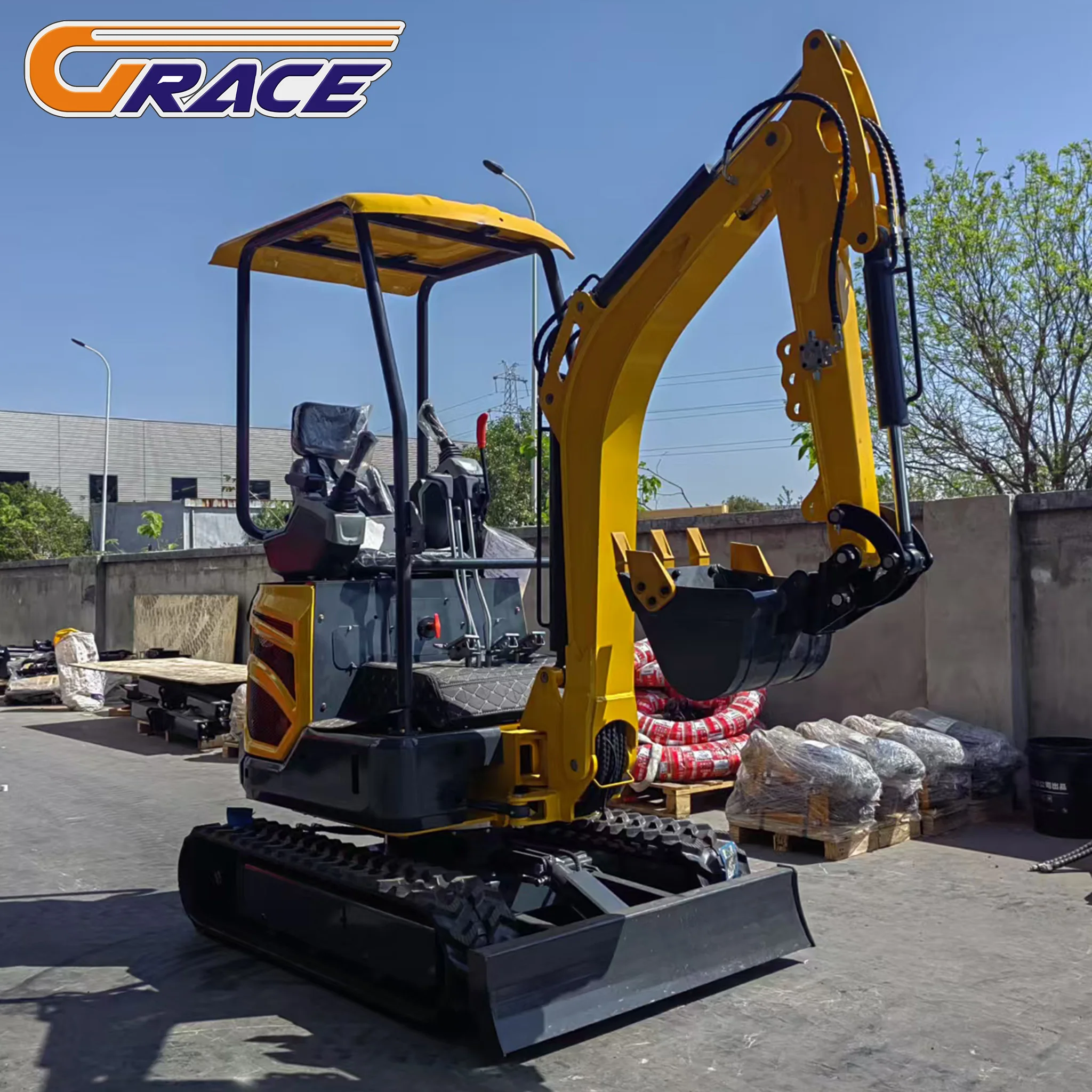 رائجة البيع EPA/EURO 5 حفارة صغيرة صينية 1.8ton 1ton 1.5 طن حفارة المقصورة حفار صغير للبيع