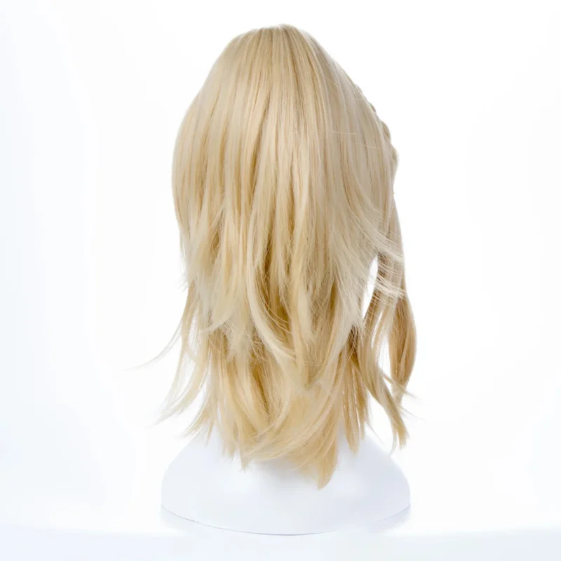 Masa31 FF15 لعبة Lunafreya Nox فلوريت جديلة ذيل حصان شقراء الشعر الاصطناعية مقاومة للحرارة هالوين زي شعر مستعار للحفلات 2025 جديد