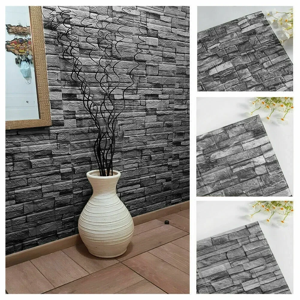 Foam Panel Tile Brick Wall Sticker D Effect Foam Panel Soft Soft Foam Decoration Visually Stunning Feature Wall