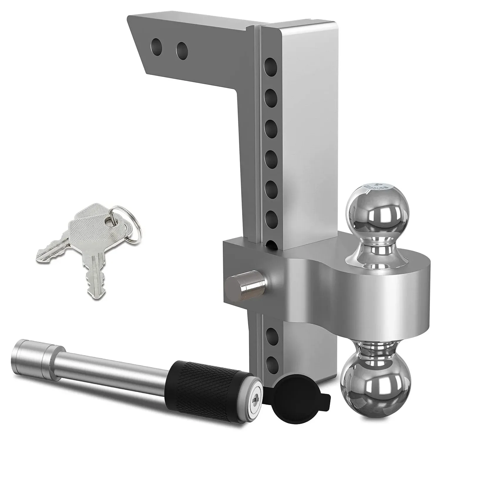 

Drop 10 Rise Receiver Towing Connecting 2-Inch Adjustable Heavy Duty Trailer Hitch Ball Mount Forged Aluminum Alloy Shank