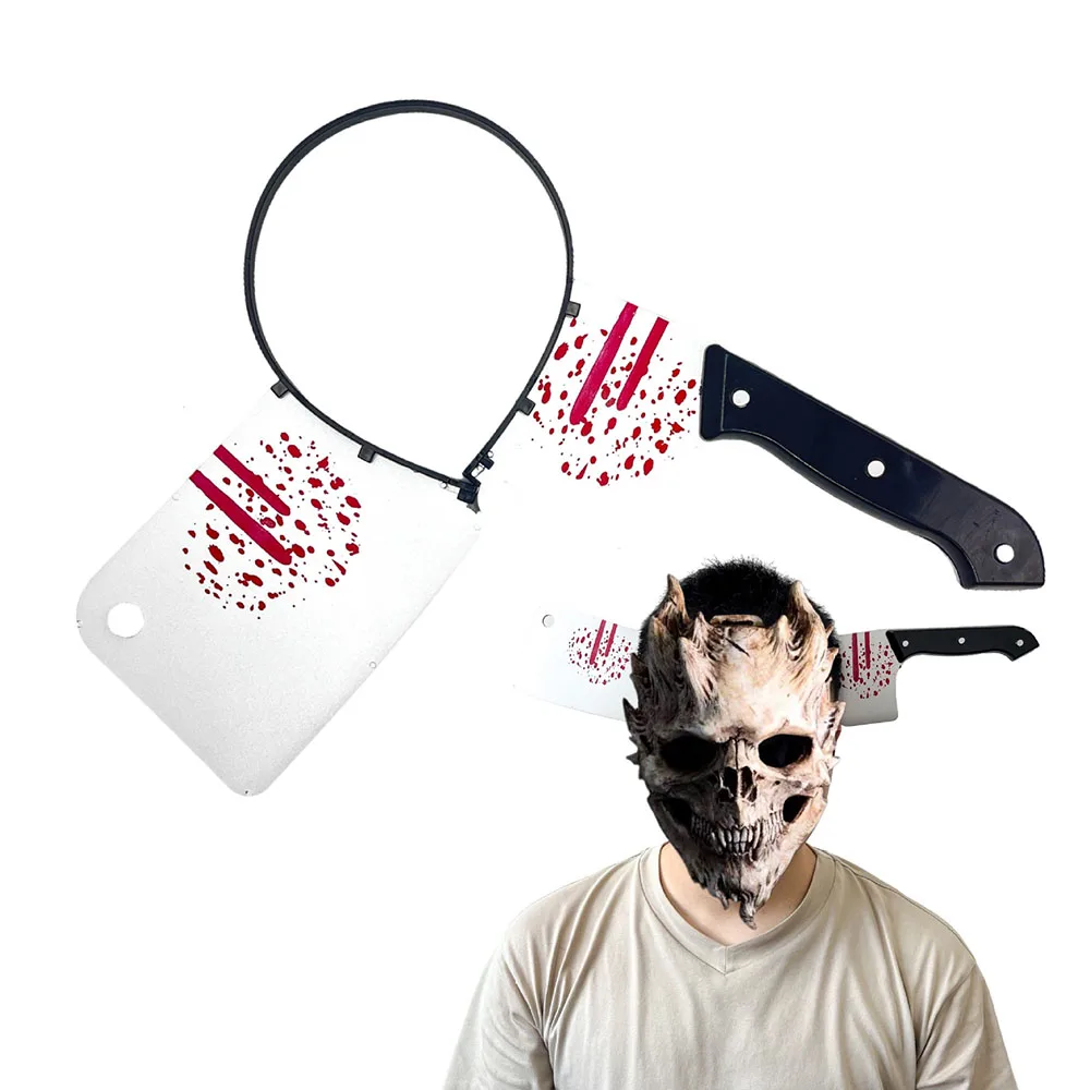طوق شعر الهالوين ، رعب الدم وهمية الفأس سكين القوطية عقال ، حفلة الهالوين الديكور ، حفلة تنكرية تأثيري الدعائم