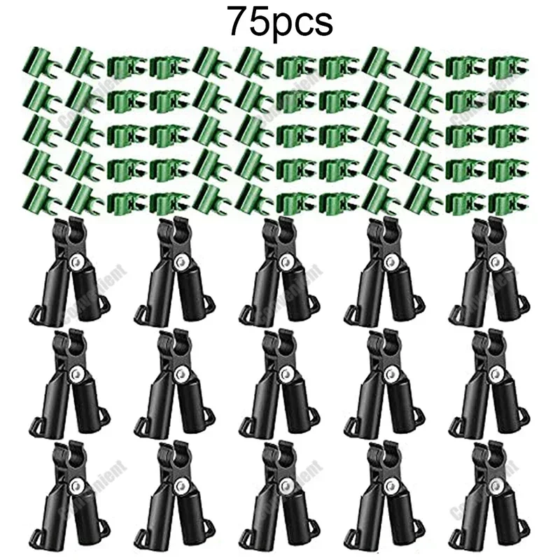 

75pc 11mm Plant Trellis Connector Clip Adjustable 0-70°Garden Plastic Connector A-Type Connecting Joint Buckle Pergola Connector
