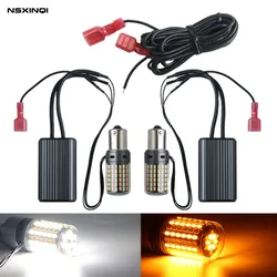 Dual color BA15S BAU15S 1156 P21W PY21W 120led T20 W21W 7440 light Daytime Running Light/Turn Signal DRL LED External Lights