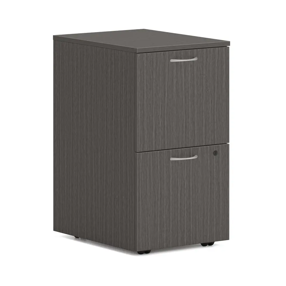 

MOD 2 Drawer File Cabinet On Wheels, Mobile Pedestal with Filing Cabinets for Home Office, 15 W Portable Storage, Slate Teak