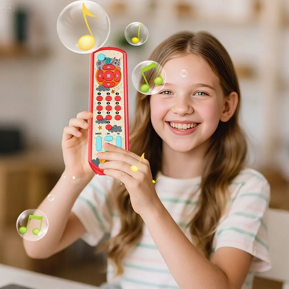 Brinquedos musicais multicoloridos para bebês, som de plástico e simulação de luz, chave de carro, desenvolvimento intelectual com borracha macia