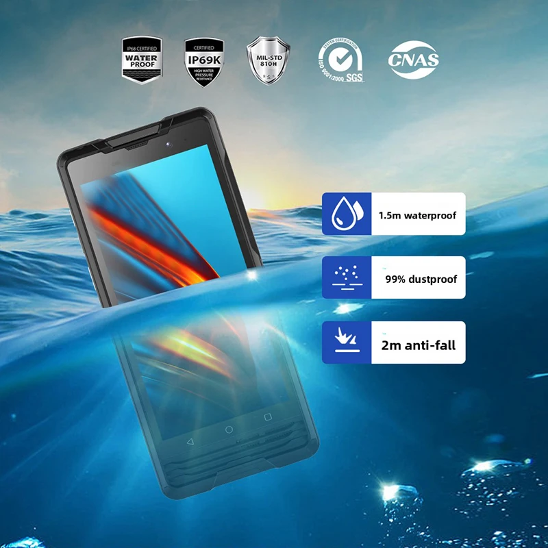 MP02 Industrial Rugged Smart Phone Explosion and Smash Proof with 5G NFC IP68 Level One-Dimensional Two-Dimensional Scanning