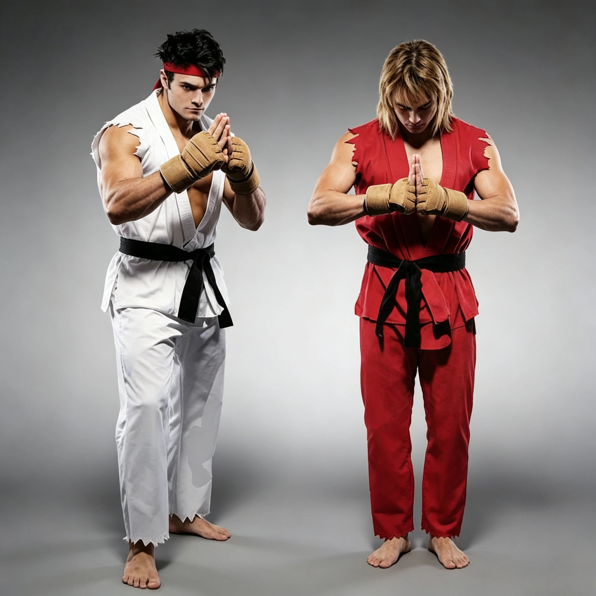 Anime Street Fighter Ken Masters Hoshi Ryu Cosplay Costume Adult Men Party Clothes Karate Uniform Carnival Halloween Outfit Suit view 6
