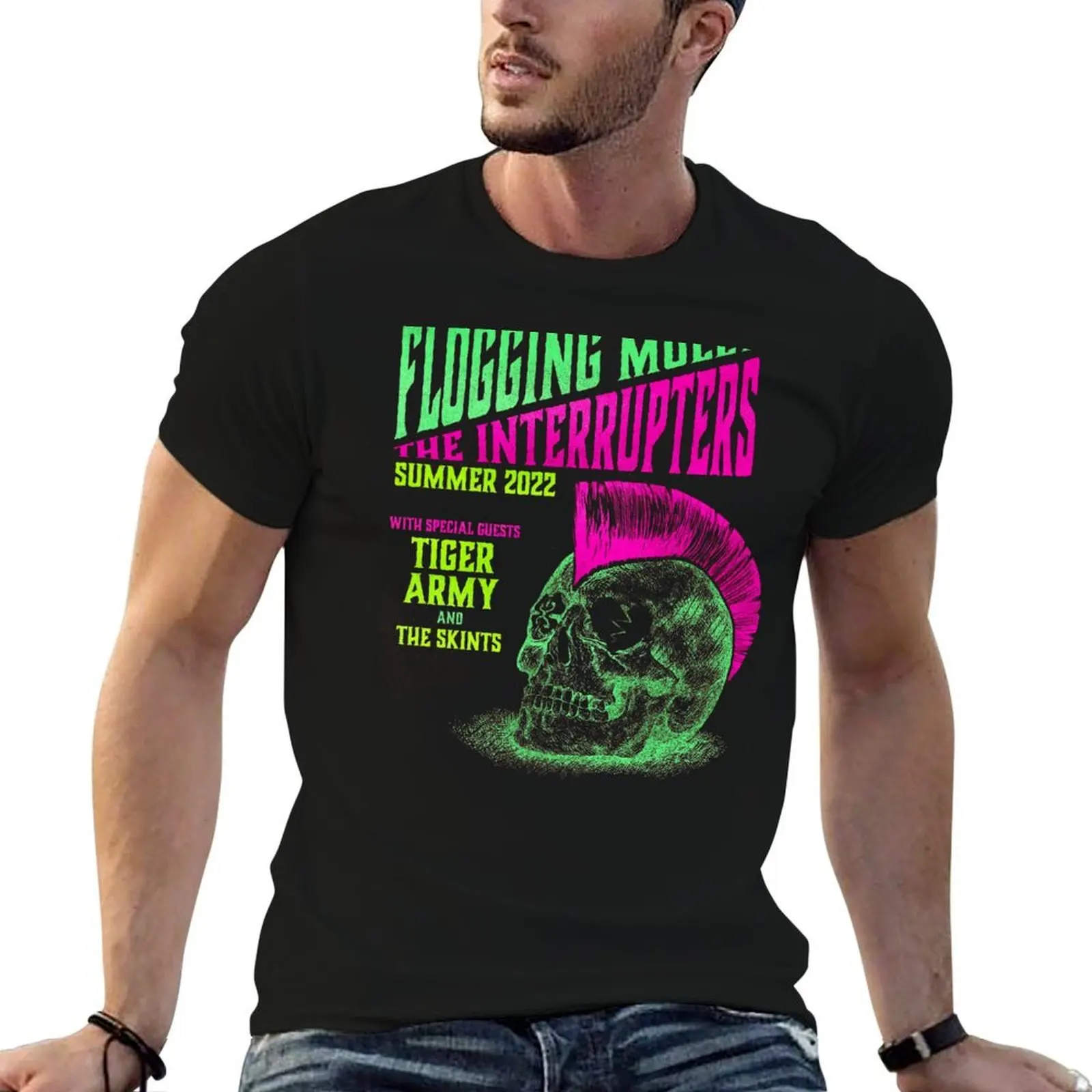 

Flogging Molly - The Interrupters - Tour 2022 T-Shirt anime t shirts oversize t shirt men 100% cotton luxury brand T-Shirt
