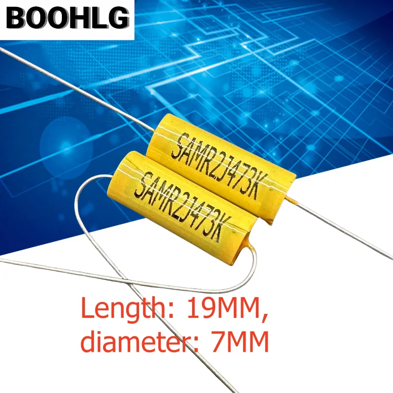 10PCS CBB MKP 0.047 미크로포맷 473 47nf 630v 축 방향 통과 오디오 결합 폴리스 필름 커패시터