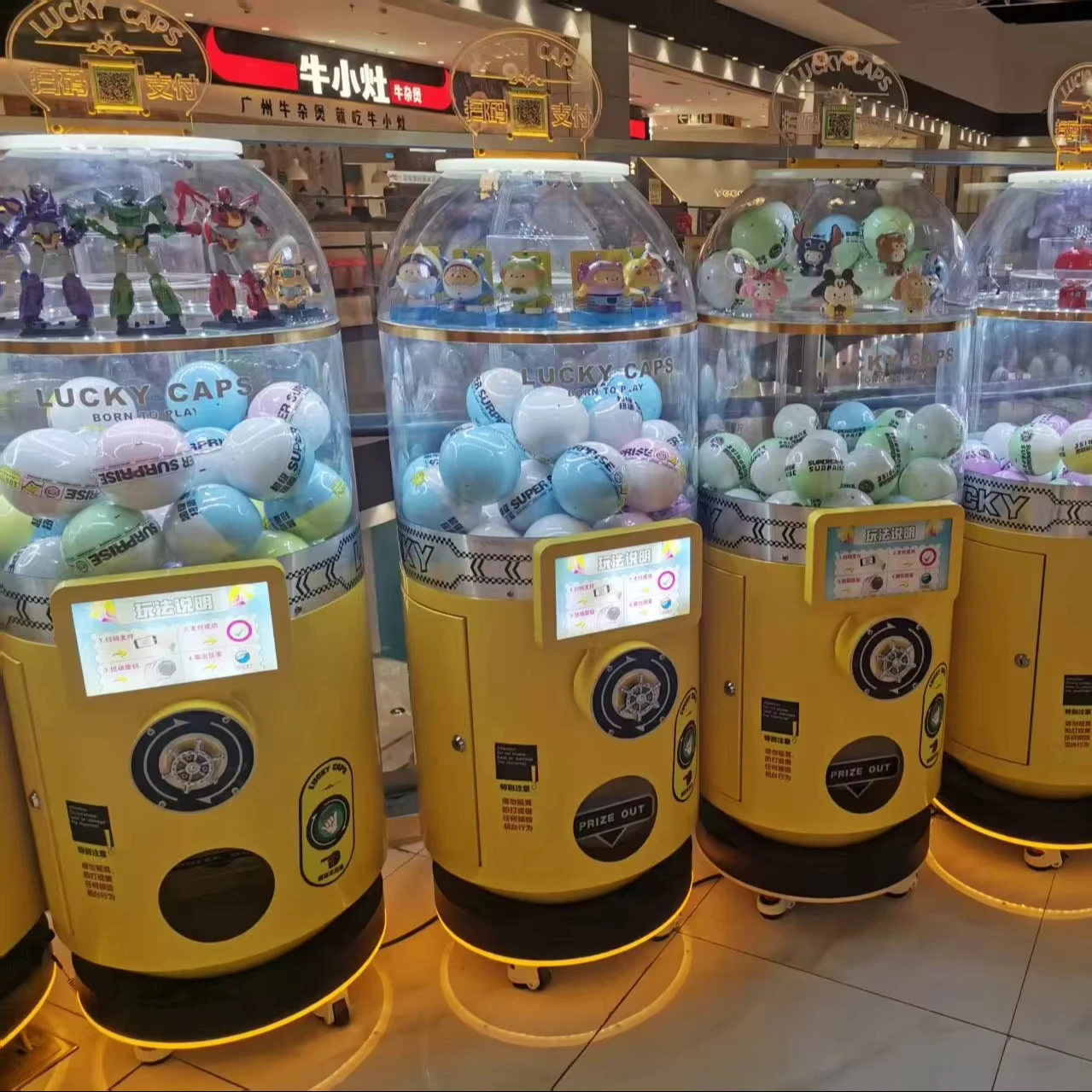 Coin-Operated Vending Machine for Kids Gachapon Toy with Balls Twist Game Fun Amusement Machine
