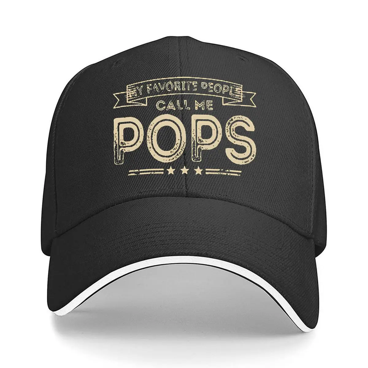 My Favorite People Call Me Pops Sandwich Baseball Cap Outdoor Workouts Sun Hat