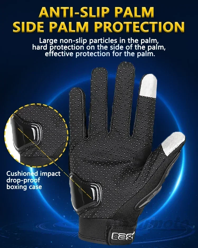 Touchscreen-Motorradhandschuhe, atmungsaktives Mesh, Sommer-Motocross-Rennhandschuhe für Männer und Frauen – belüftet und leicht – Detail 5