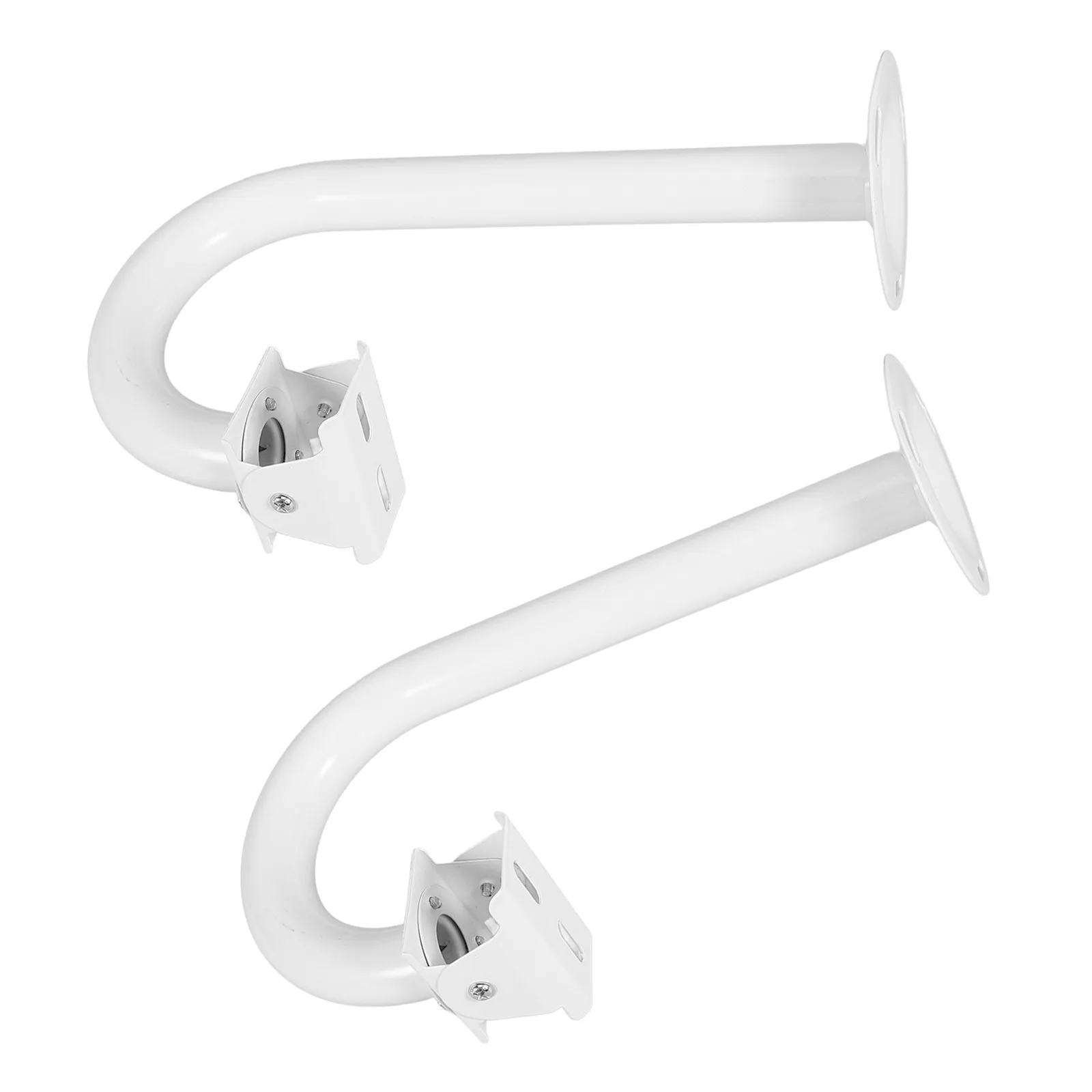 

2Pcs Cctv Security Camera Mount Bracket Extendable J Shaped Adjustable Outdoor Wall Mounting Heavy Duty Flexible Surveillance