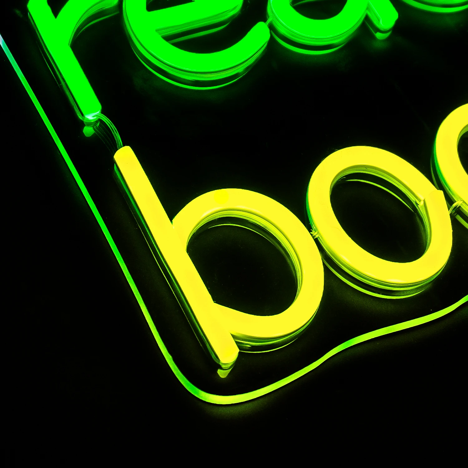 Cool Kids Read Books Neon Led Sign Art Letter Wall Light Up Sign Room Decoration For Kid's Bedroom Library Reading Club USB Lamp