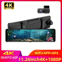 11.26 Inch 4K 3840*2160P Car DVR Dash Cam WIFI GPS Sony IMX415 Rear View Mirror 1080P Car Camera Video Recorder Park Monitor