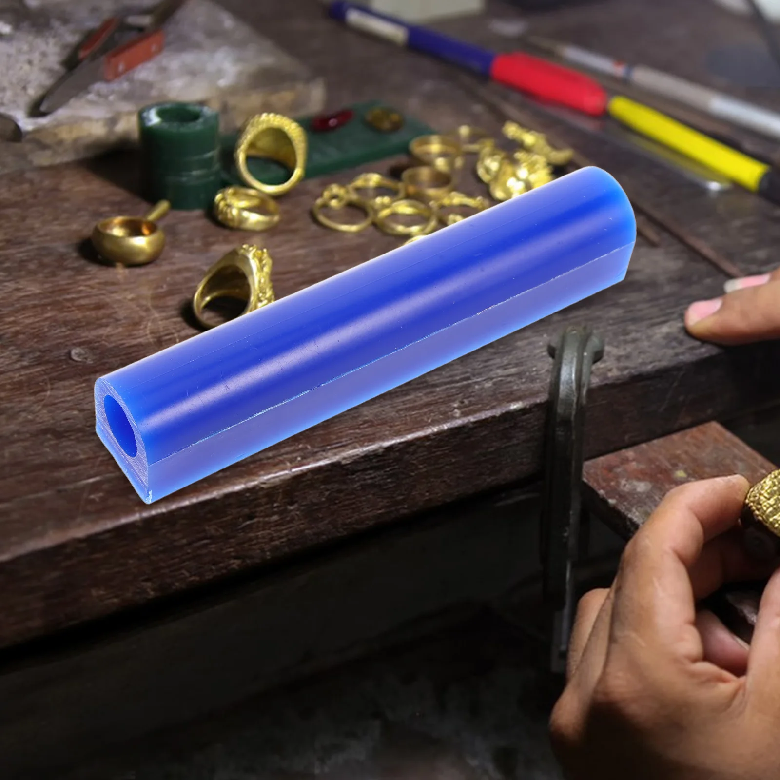 Tubi di cera per anelli da intaglio preciso Materiali per stampaggio di fusione di gioielli cavi Dimensione accurata Forniture per la creazione di anelli per uomini e donne