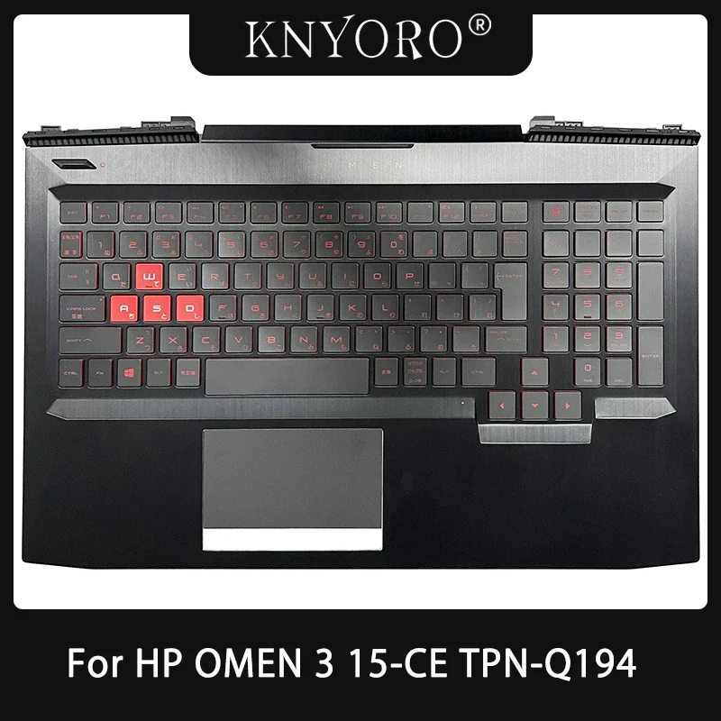 

New Japan Keyboard For HP OMEN 3 15-CE 15-CE002TX TPN-Q194 Laptop Palmrest Upper Case Top Keyboard Cover Backlight 929479-001