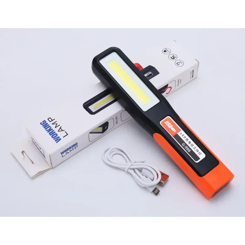 Powerful COB LED Work Light Car Garage Mechanic Lamp USB Rechargeable Flashlight Magnetic Torch Emergency Light Warning Light