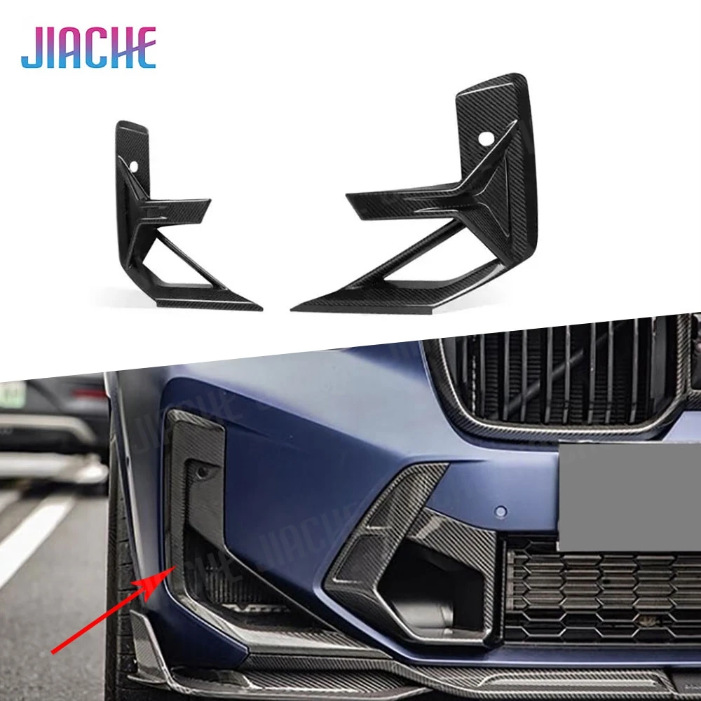

Dry Carbon Fiber Front Bumper Side Air Vent Cover Spoiler Trims S Style Car Body Kits For BMW X3M F97 2022+