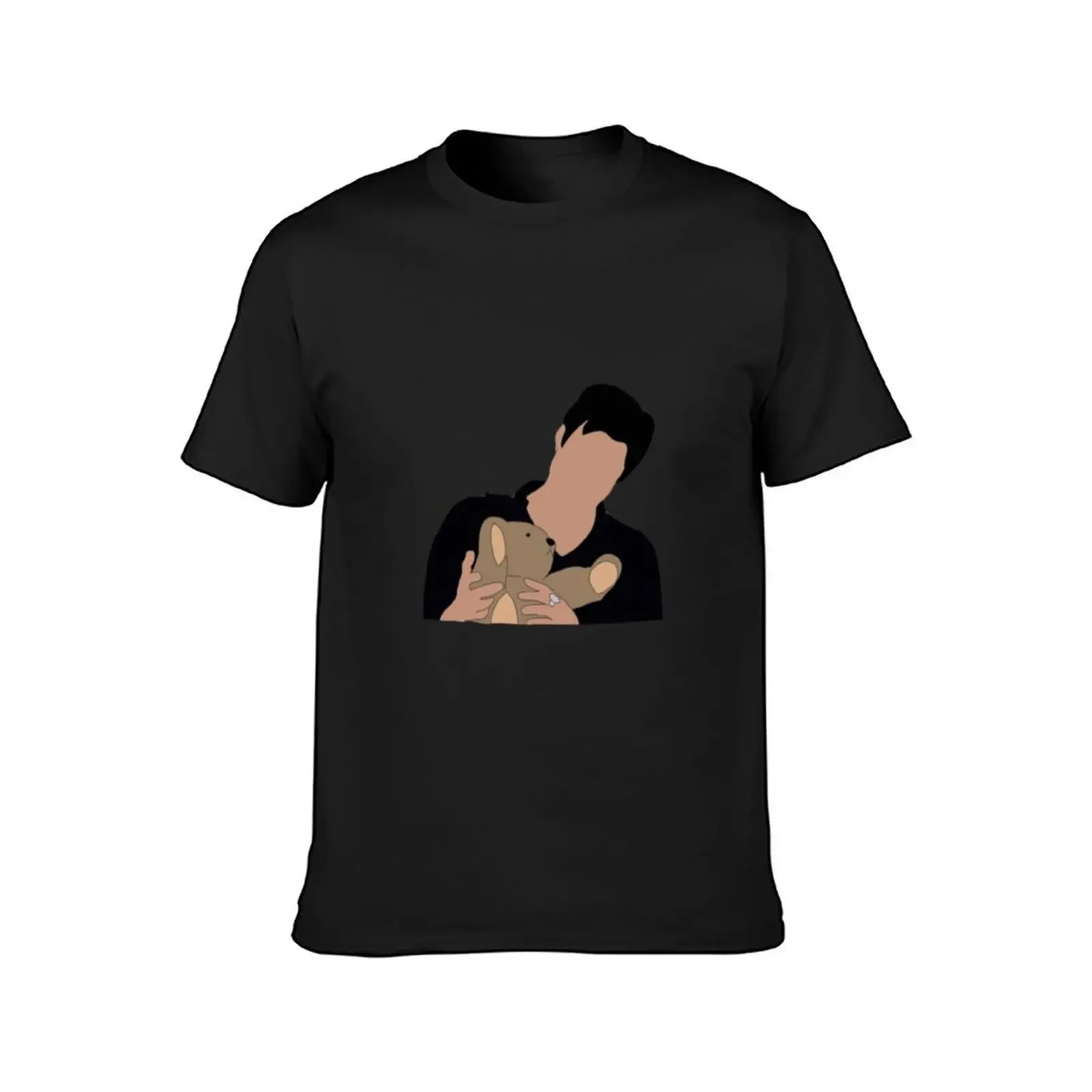 Damon Salvatore with miss cuddles T-Shirt aesthetic clothes anime clothes plain black t shirts men