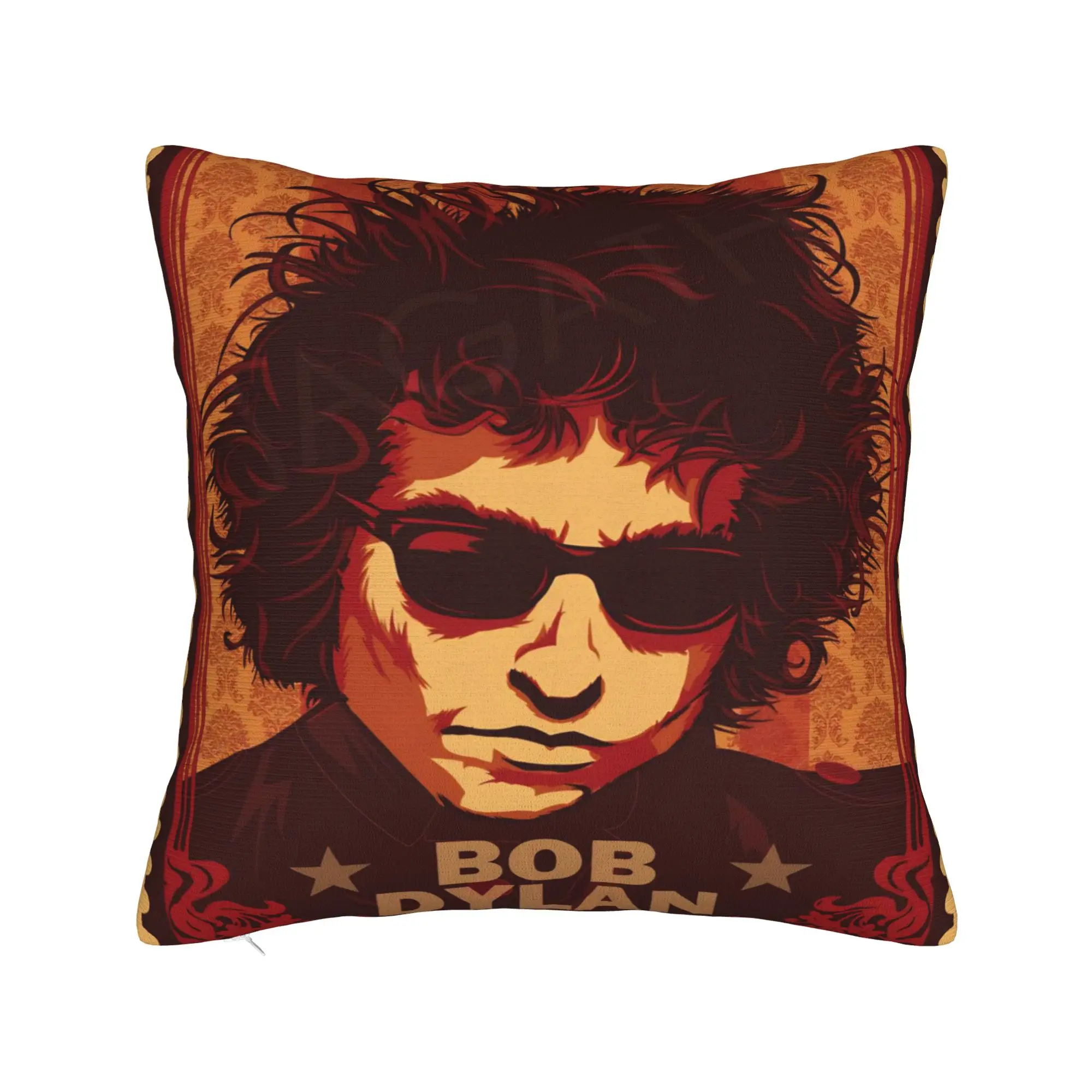 Decorative Pillowcase Bob Dylan Singer Merch Home  Pillow Case Cover Zipper Multi Size