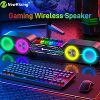 NewRixing computer speakers,plug and play,RBG light,laptop,e-sports game speaker,physical buttons,for BT/USB/TF/FM/AUX