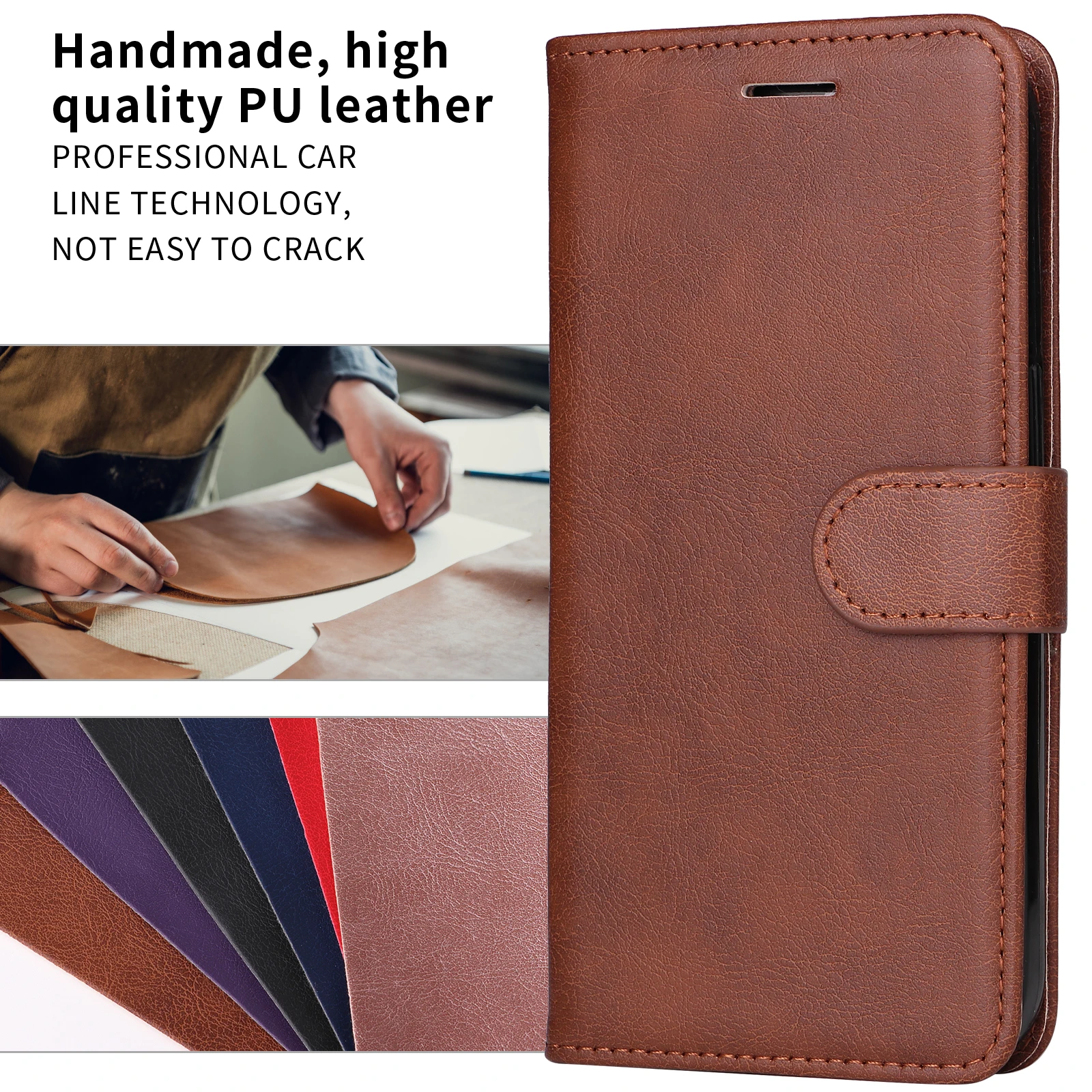 Wallet Leather Case For Samsung Galaxy J8 J7 2017 J6 J5 J4 Prime 2018 Plus J3 J2 Pro J730 J710 J610F J530 J510 J415 J330 J260 view 3