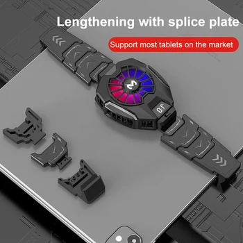 아이패드 반도체 쿨러 범용 휴대폰 냉각 선풍기, 온도 표시 태블릿 게임 쿨러, 아이폰 삼성 아이패드용 