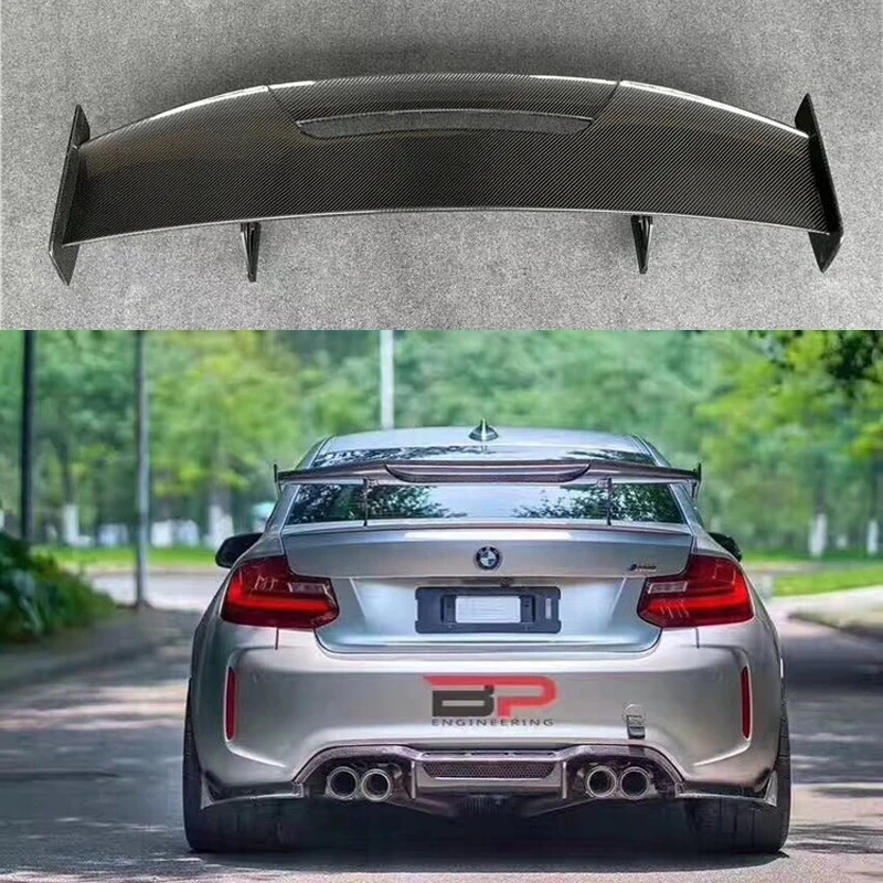 Car Styling Exterior Carbon Fiber Modified Rear Spoiler Tail Trunk Lip Wing Decoration Fit for BMW M1 M3 M4 M5 M6 MAD GT Spoiler