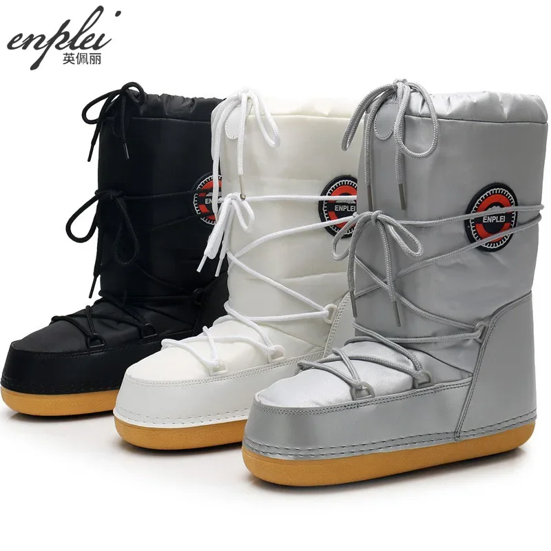 Fashionable and Avant-garde Women's Winter Sports Shoes, Children's Space Boots Skiing Boots Waterproof and Anti Slip Snow Boots
