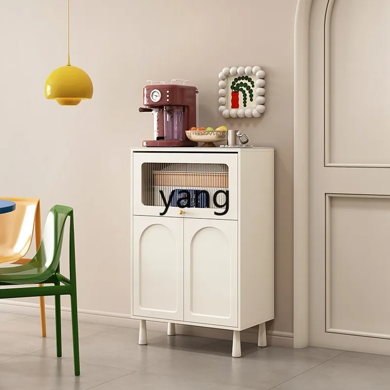 LMM Cream Style Stone Plate Sideboard Cabinet Modern Minimalist Tea Cabinet Living Room Sofa Side Cabinet