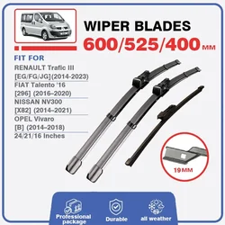 Wiper Blades For RENAULT Trafic 3 III X82 FIAT Talento NISSAN NV300 OPEL Vivaro Front Rear Windshield Windscreen Brushes Window