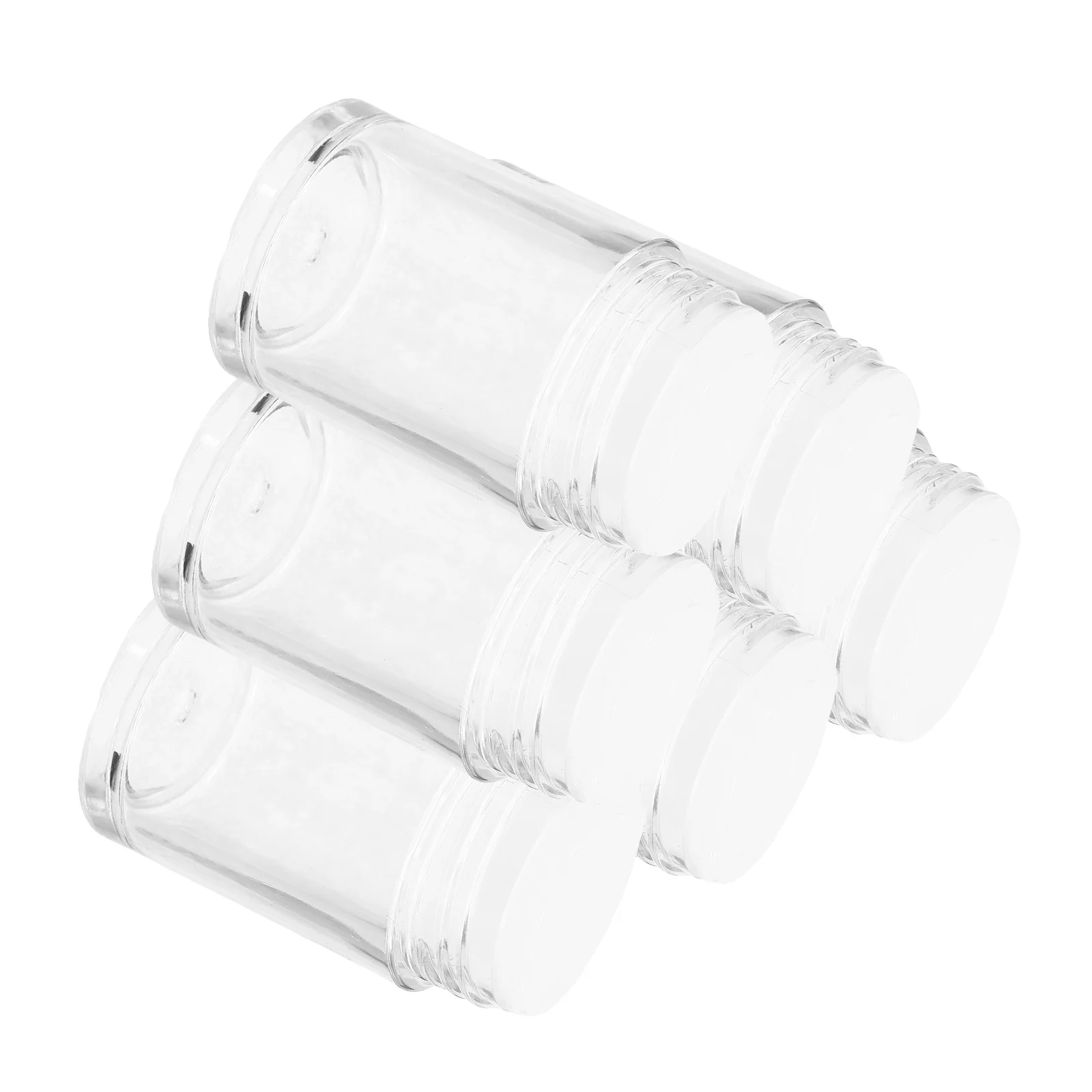 

6pcs Loose Powder Bottles Flip Lid Open Hole Containers Glitter Plastic Bottles For Diy Foundation Travel Size