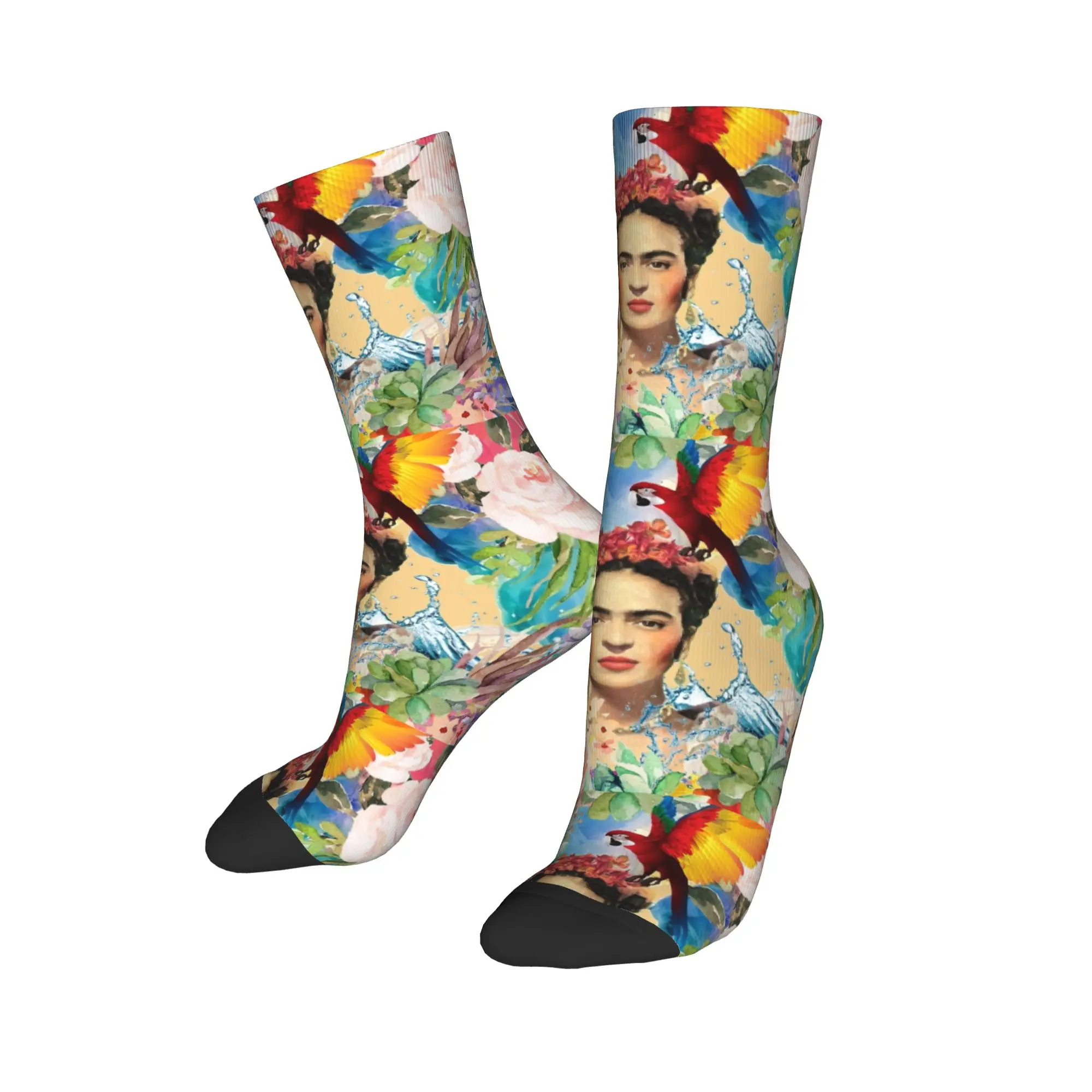 Happy Funny Men's Socks Casual  F-Frida K-Kahlo Sock Polyester Graphic Women's Socks Spring Summer Autumn Winter,