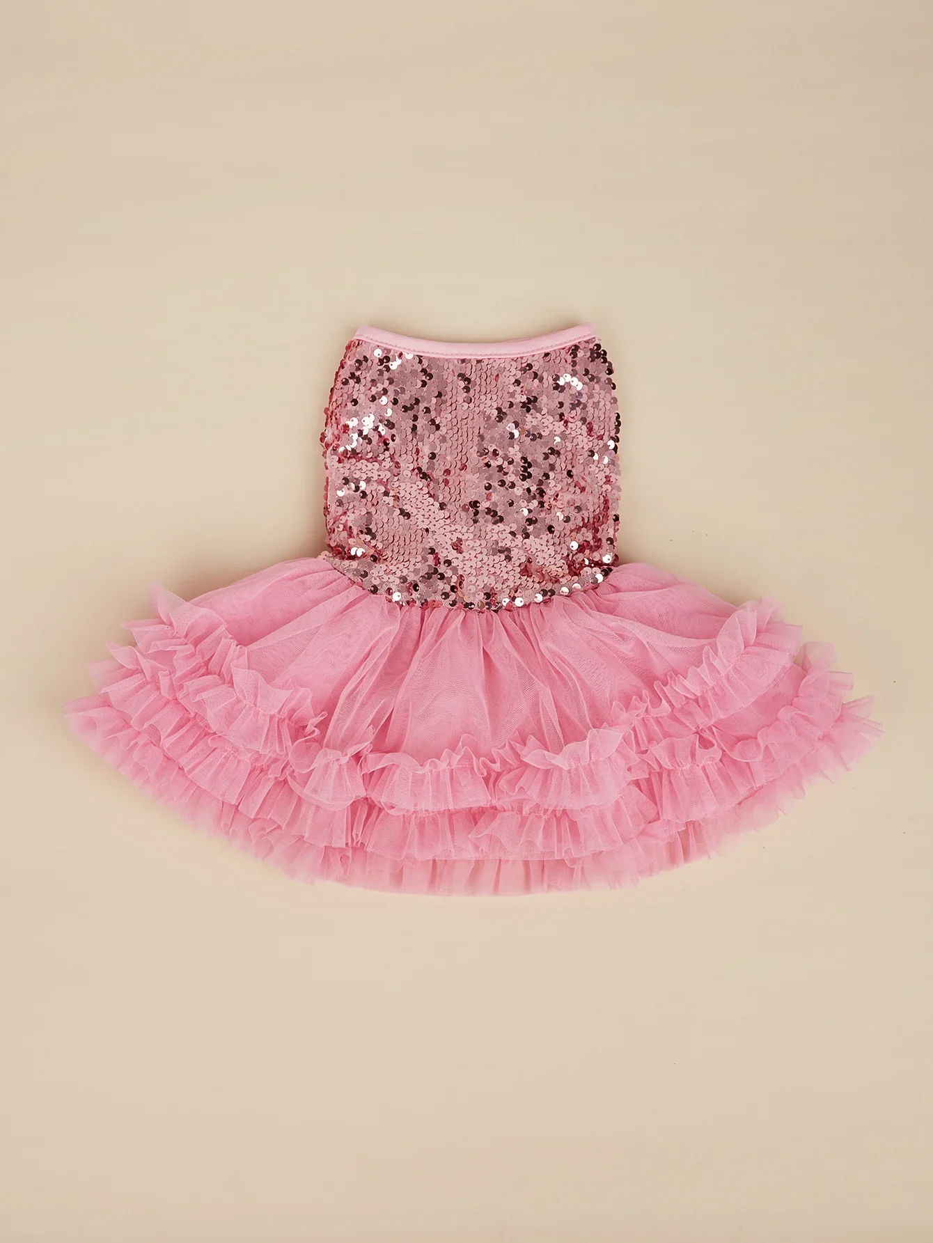 Dog Dress Girl Dog Sleeveless  Clothes  Sequin Pet Apparel Doggie Tutu with Tulle Cat Clothing Puppy Dresses Doggy Costume