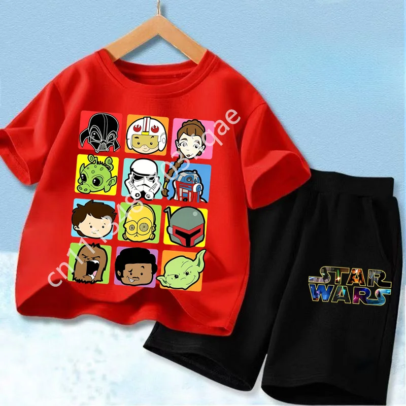 The Mandalorian - Gift for 3-12 Year Boys and Girls 2026 Star Wars Summer Fashion Unisex Baby Yoda Short-Sleeve Set - view 2