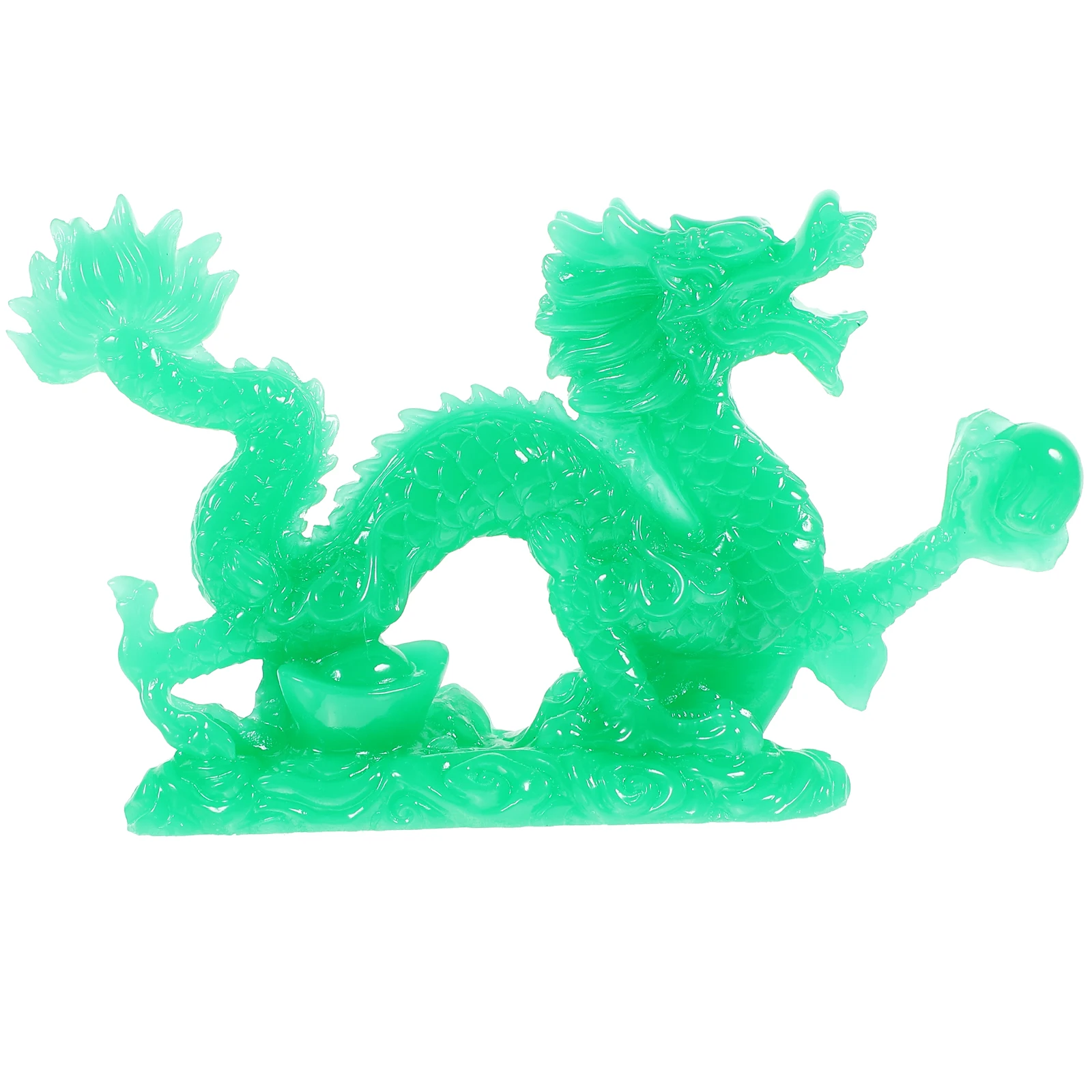 

Dragon Resin Statue Landscape Ornament Jade Effect Chinese Dragon Home Decoration Desktop Lucky Statue Chinese Decor