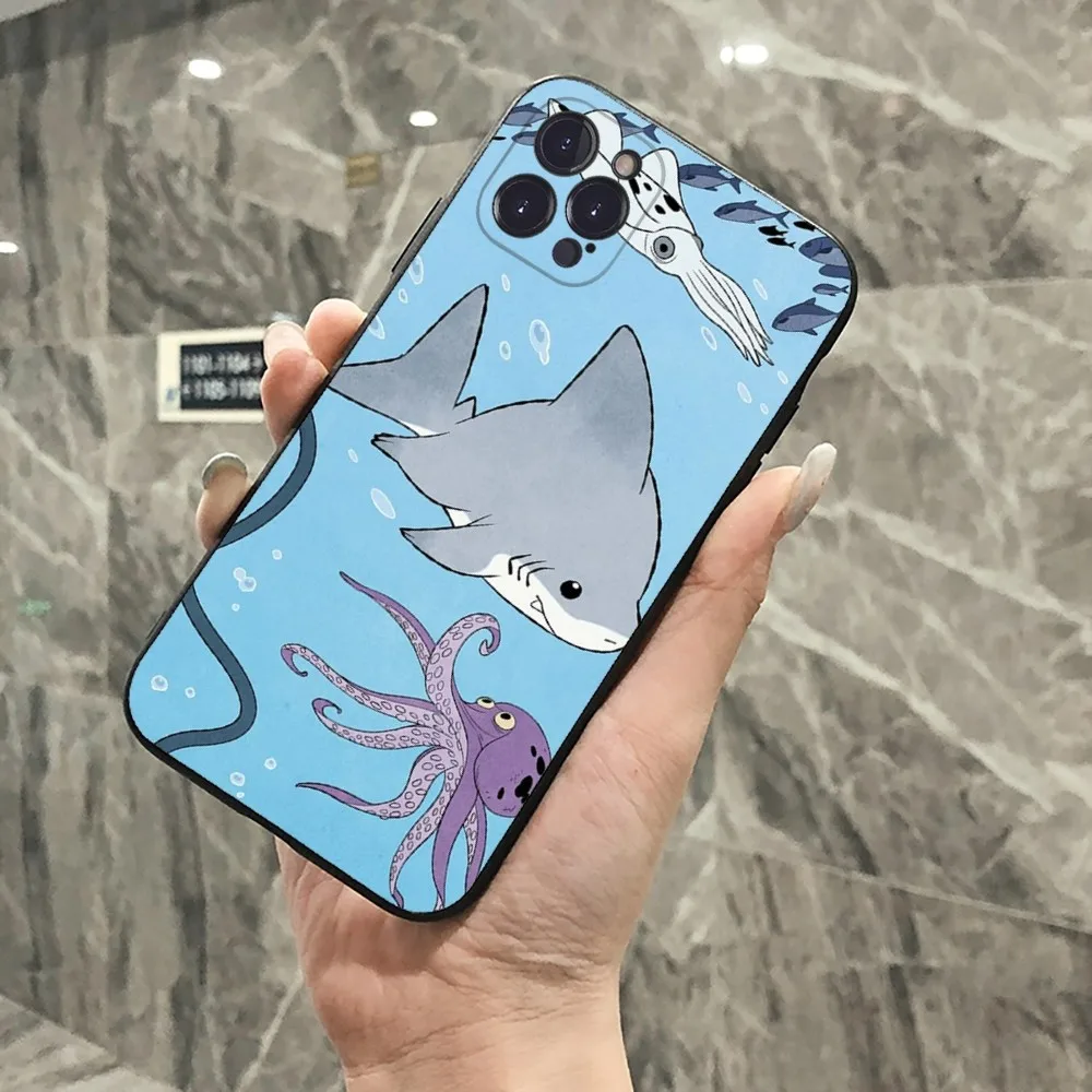 Its-J-JeffS-shark Phone Case for iPhone 15 8 7 6 6S Plus X SE 2020 XR XS 14 11 12 13 Mini Pro Max Mobile Case