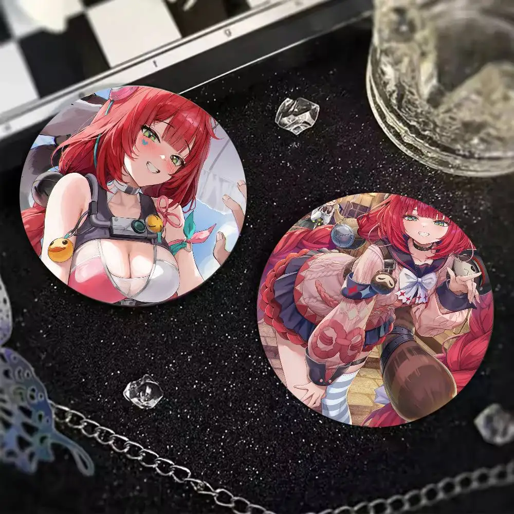 Hot Kawaii Girl Ukinami Yuzuha Zenless Zone Zero Game Badge Metal Brooch for Bag Clothes Hat Decor