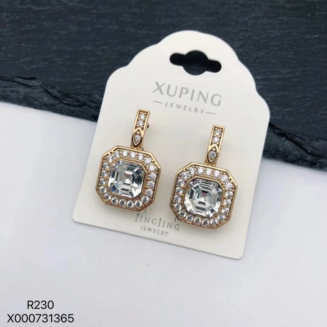 Xuping Jewelry New Arrival Luxury Women Crystal Earring with Gold Plated Valentine\'s Day gift