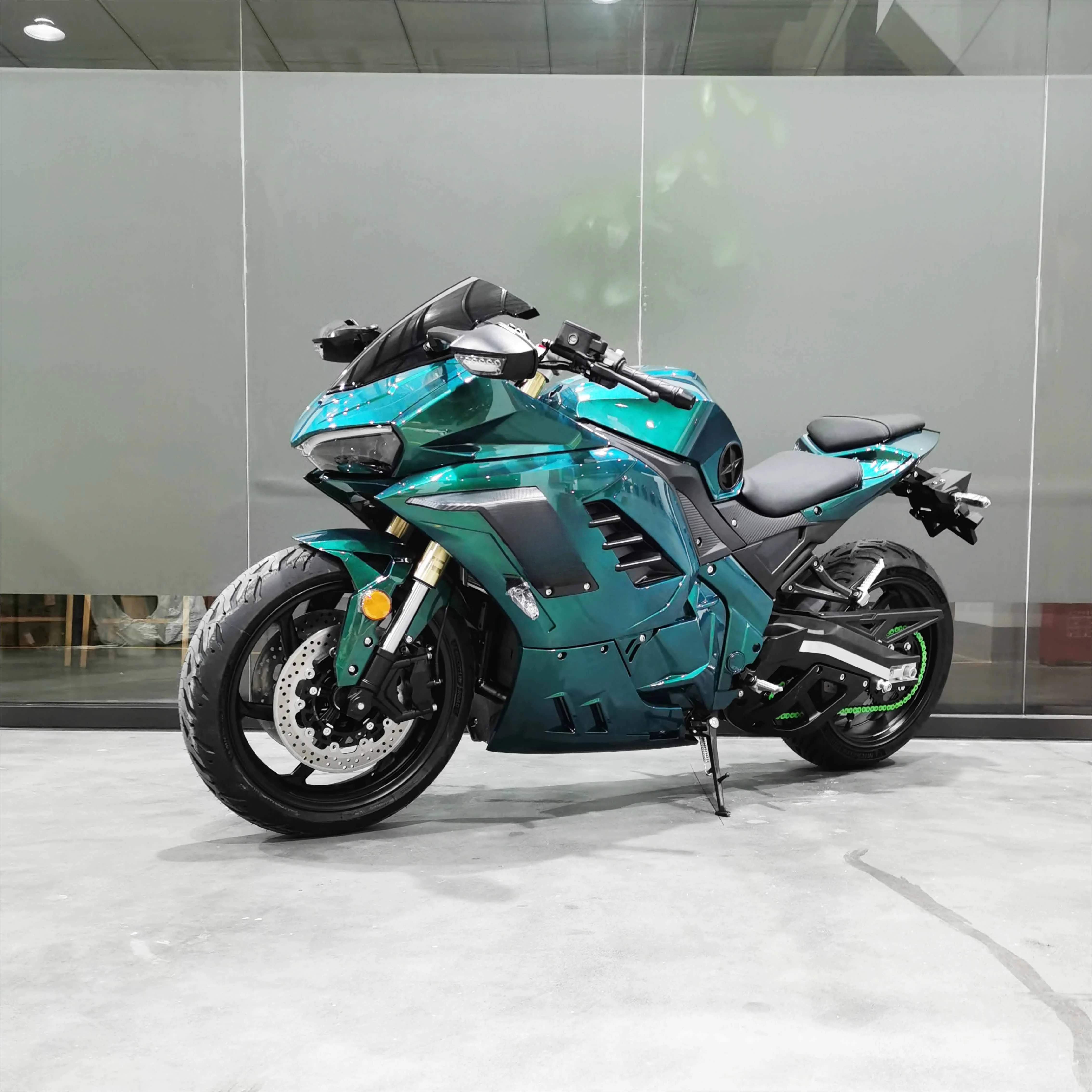 SXLL Super Sport 150km/h 10kW Liquid-Cooled Motor 120Ah Battery Electric Racing Motorcycle with ABS & Full-Color TFT Dash