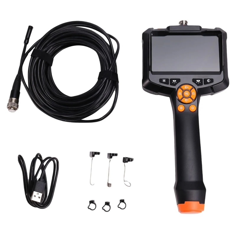 Single Lens Endoscope Inspection Camera 4.3 IPS Screen Handheld Inspection Camera 1080P 8MM Endoscope Camera With Light