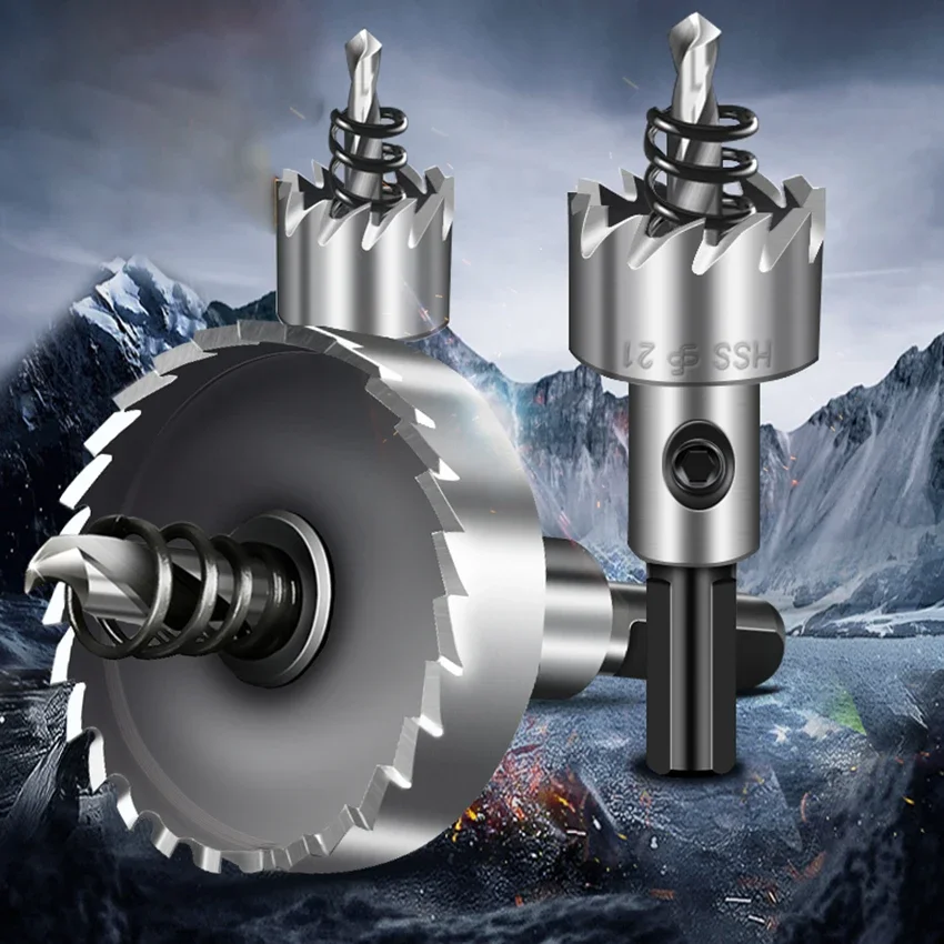 

HSS Drill Bit Hole Saw Cutter, Drilling for Metal, Stainless Steel, Alloy Cutting, 38mm, 40mm, 42mm, 45mm, 48mm, 50mm, 53mm, 55m