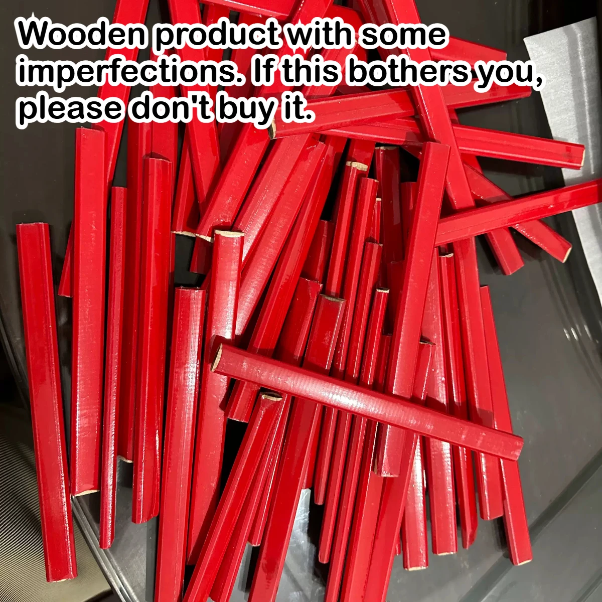 10/20/50 Pcs Flat Octagonal Woodworking Carpenter Pencils, Black Red Square Marking Pencils for Construction Site Woodwork DIY